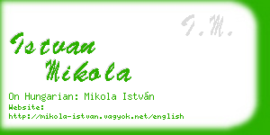 istvan mikola business card